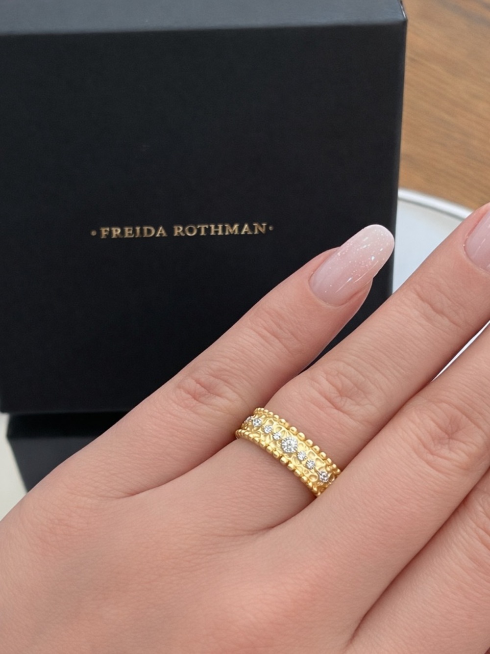 Freida Rothman Custom Design Gold Eternity Band